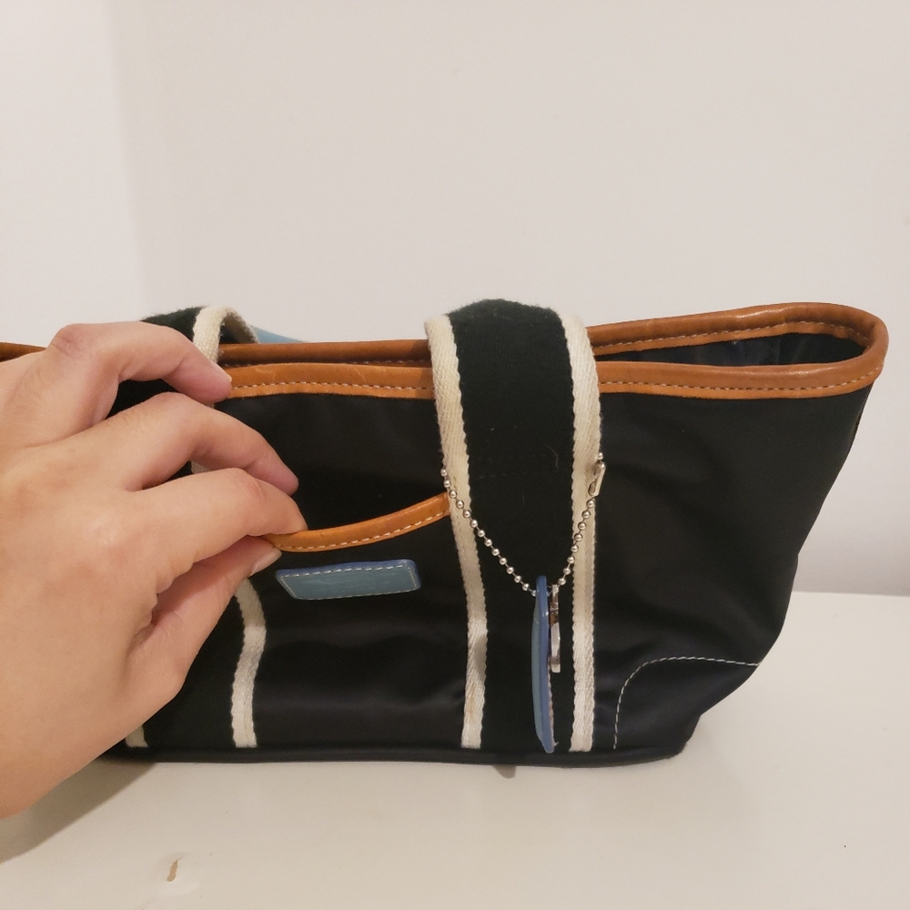 Washed- Coach Black and Blue Mini Tote Bag. Y2K - Picture 3 of 16
